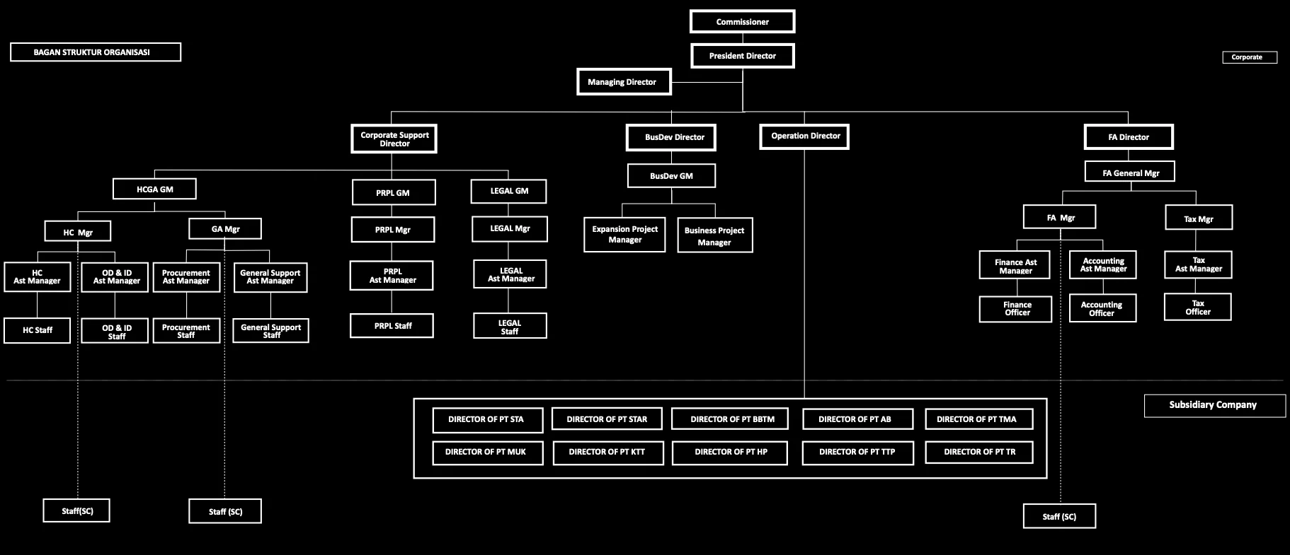 Thariq Mahmud Enterprise Corporate Structure